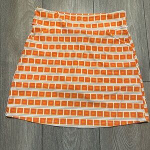 Southwind Apparel Vibrant Orange Patterned Women's Skort sz small